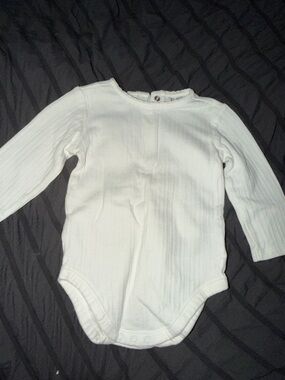 Classic White Long-Sleeve Baby One-Piece